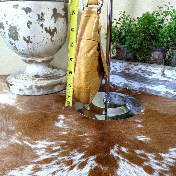 Lamarthe Tan Leather Crossbody Saddlebag Purse - Picture 3 of 12